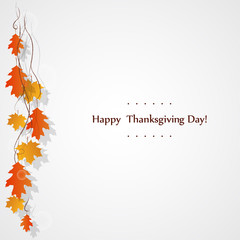 Wall Mural - Happy Thanksgiving Day celebrations greeting card
