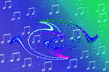 full color abstract background with  Musical note concept.