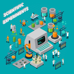 Sticker - Scientific Experiments Isometric Composition