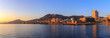 Morning Panorama with Sunrise at the City of Palermo in Sicily w