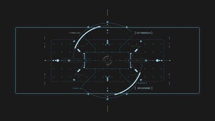 Wall Mural - Futuristic user interface