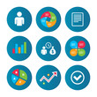 © blankstock - Bank loans icons. Fill document and get money.