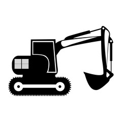 Poster - backhoe heavy machinery pictogram icon image vector illustration 