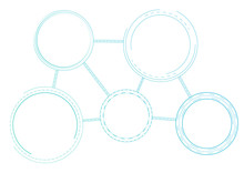 Blue Green Dashed Circles Scheme Infographics Template