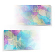 © sommersby - Abstract Colorful Triangular Polygonal vector header set