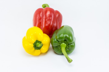 Sweet bell pepper isolated on white background