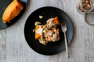 Wall Mural - Turkish Pumpkin Dessert with Tahini / Kabak Tatlisi