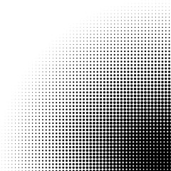Aufkleber - Circle halftone pattern / texture. Monochrome halftone dots.