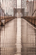 Brooklyn Bridge on a rainy day