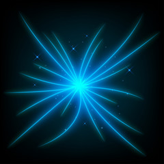 Wall Mural - Abstract blue light beam Vector Illustration