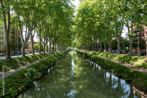 Fotografie, Obraz The Canal du Midi in Toulouse, France on a spring day.