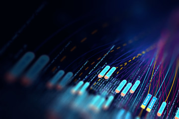 Big data futuristic visualization abstract illustration