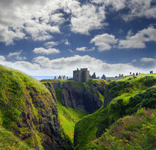 Dunnottar Castle In Stonehaven, Aberdeen, Scotland, United Kingdom