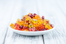 Bowl With Gummy Candy (selective Focus)