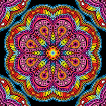 Kaleidoscopic Floral Pattern, Mandala