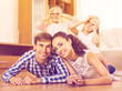 © JackF - Relaxed family in domestic interior