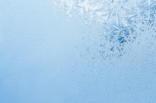 Winter Background, Frost On Window