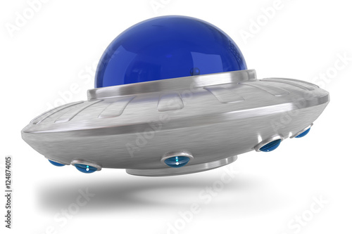 Plakat 3d UFO podczas lądowania