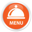 © FR Design - Menu (food dish icon) orange glossy round button