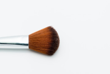 Makeup brush powder isolated on white background