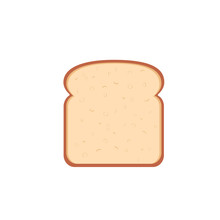 Flat Design Single Bread Slice