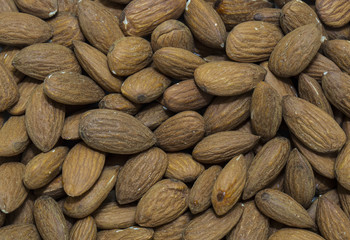 background almond nuts close-up shot