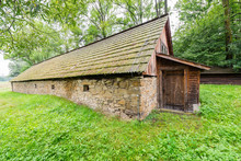 Traditional Stone Granary - The Old Manor Cellar Typical For Lesser Poland