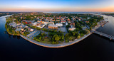 Fototapeta Tęcza - Aerial photo of Pärnu city in Estonia