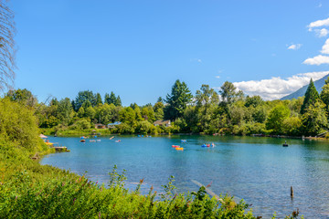 Wall Mural - Beautiful Lake Cowichan in Canada.