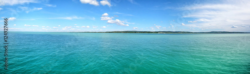 Wide panorama from Balaton Lake, Tihany, Hungary Obraz na płótnie