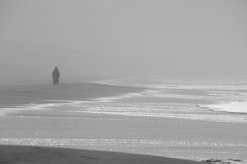 Wall Mural - fisherman 5 bw