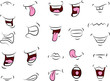 Set of mouths cartoon for your design