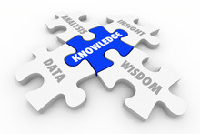 Knowledge Puzzle Pieces Data Analysis Insight Wisdom 3d Illustra