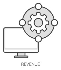 Wall Mural - Revenue line infographic.