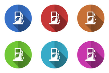 Leinwandbilder - Flat design biofuel vector icons