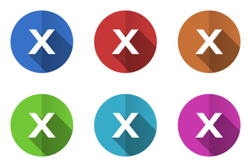 Aufkleber - Flat design cancel vector icons