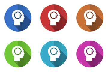 Aufkleber - Flat design mind vector icons