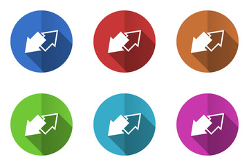 Poster - Flat design exchange vector icons