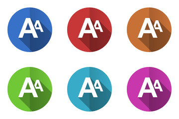 Poster - Flat design alphabet vector icons