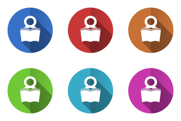 Poster - Flat design library vector icons
