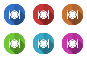Poster - Flat design restaurant vector icons