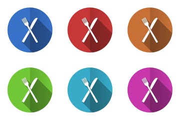 Poster - Flat design restaurant vector icons