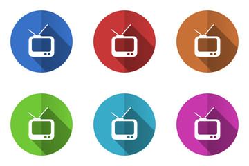 Poster - Flat design tv vector icons