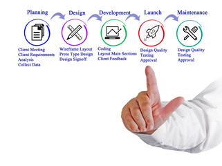 Wall Mural - Process of web site development