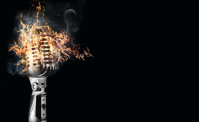 Burning microphone