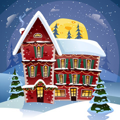 Wall Mural - Christmas Night Poster