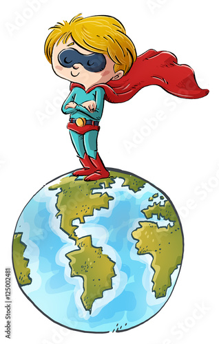 niño superheroe en el mundo