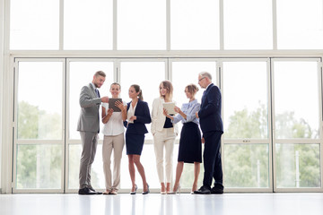 Canvas Print - business people with tablet pc computers at office