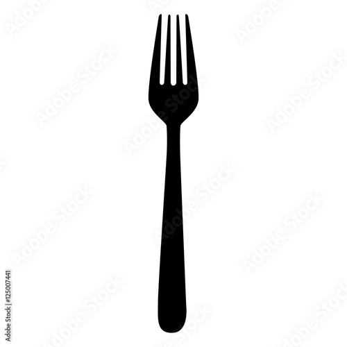 Photographie fork cutlery icon image vector illustration design