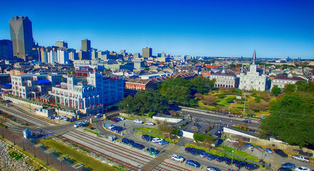 Sticker - Aerial view of New Orleans on a sunny morning, Louisiana